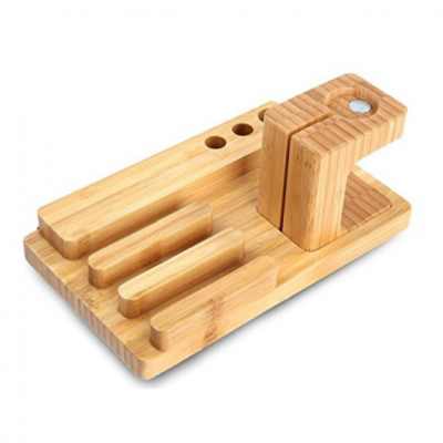 Dřevěná dokovací a nabíjecí stanice 3v1 pro Apple iPhone / iPad/ Watch