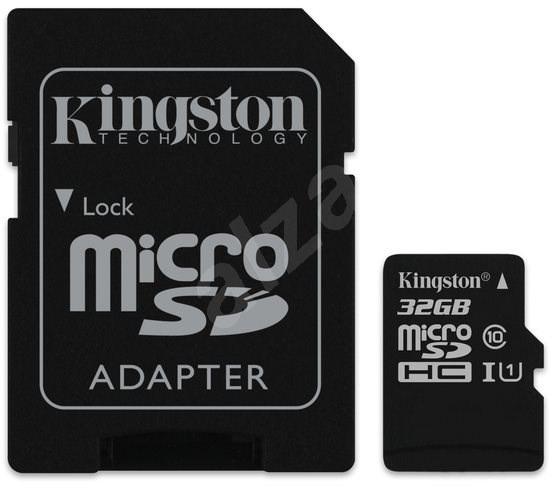 Kingston Canvas Select MicroSDHC 32GB UHS-I U1 + SD adaptér
