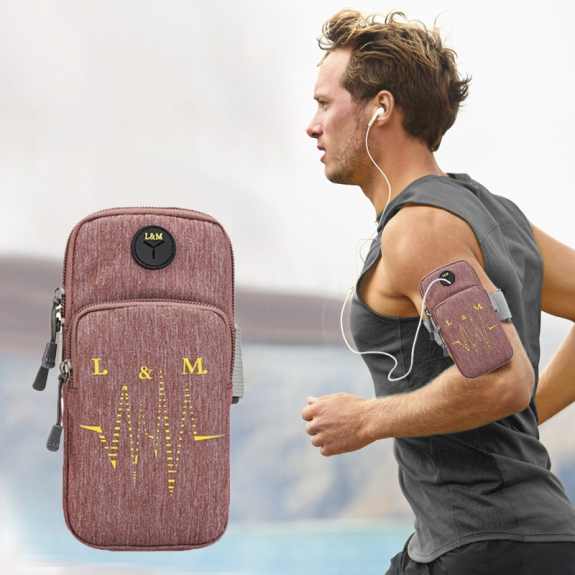 Univerzální sportovní pouzdro / kapsa na ruku pro Apple iPhone / iPod - růžové