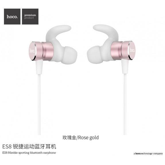 HOCO sportovní bezdrátová Bluetooth sluchátka pro Apple iPhone - bílo-zlatá