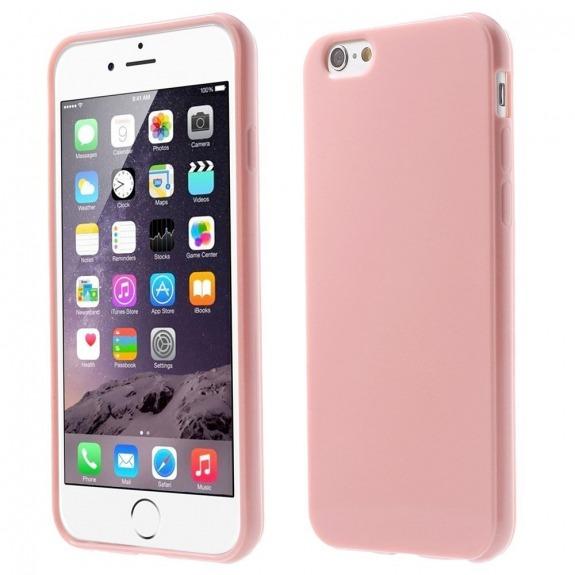 Lesklý gelový kryt na Apple iPhone 6 / 6S - růžový