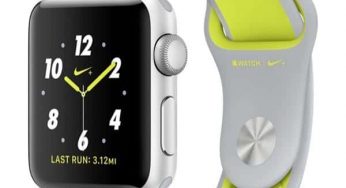 Apple Watch Nike+ 38mm pouzdro ze stříbrného hliníku – matně stříbrný / Volt sportovní řemínek Nike (MNYP2CN/A)