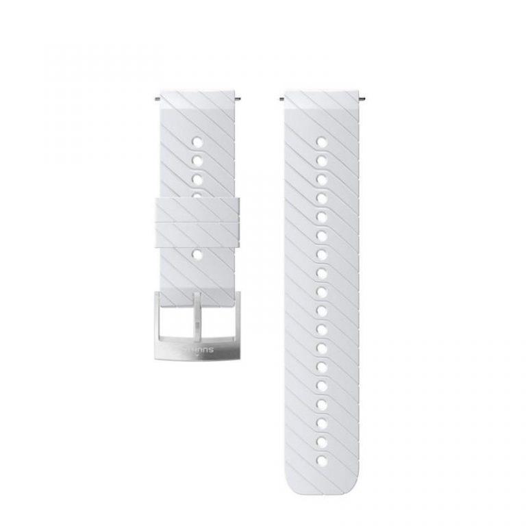 Suunto silikonový velikost M – white/steel (SS050156000)