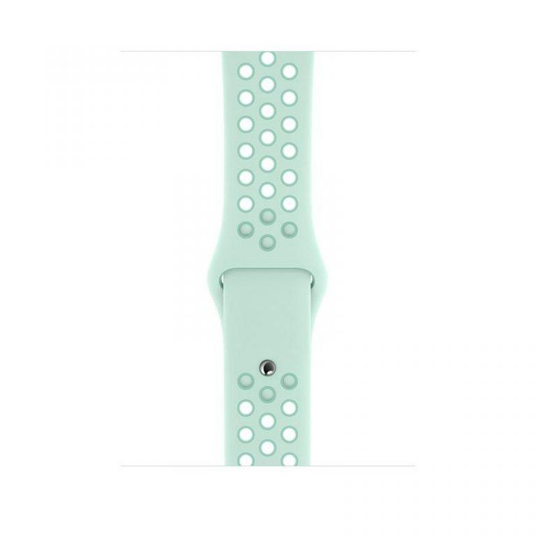 Apple Watch 44mm jemně tyrkysový / Tropical Twist sportovní Nike – S/M a M/L (MV852ZM/A)