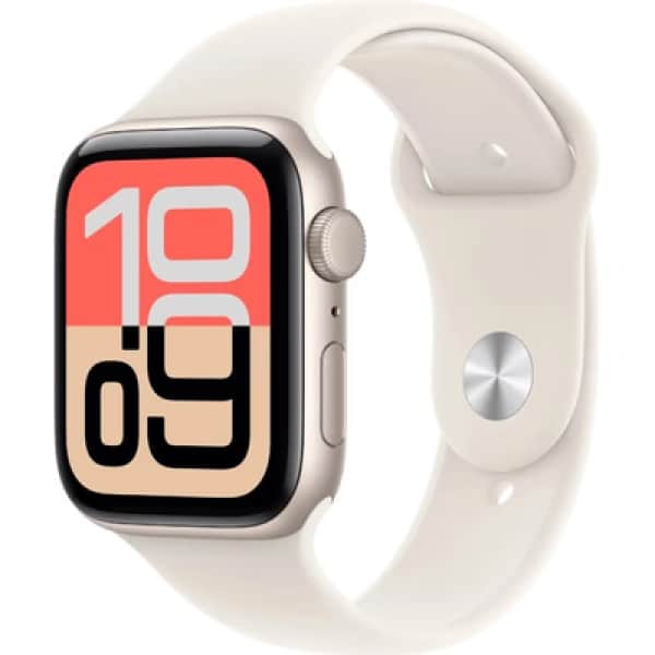 Apple Watch SE 3 (2025) 40mm Hvězdně bílý hliník s hvězdně bílým sportovním řemínkem S/M MEH34MP/A