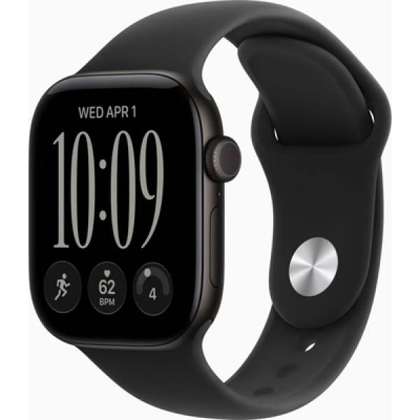 Apple Watch Series 12 46mm černý hliník s černým sportovním řemínkem M/L MJEL4RK/A