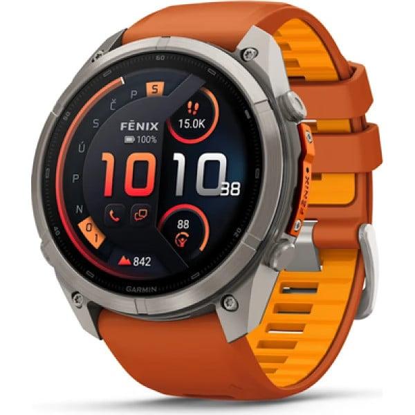 Garmin Fenix 9 Pro 51 mm AMOLED inReach Titanium Autumn Orange/Spark 010-04337-01