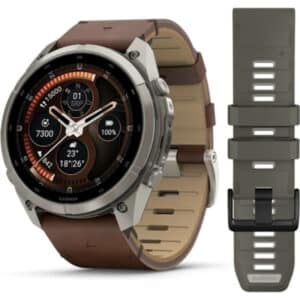 Garmin Fenix 9 Pro 51 mm AMOLED inReach Titanium Leather Band 010-04337-41