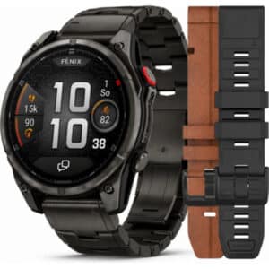 Garmin Fēnix® 8 Pro Premium Bundle, 51 mm, AMOLED Sapphire, Carbon grey DLC titanium pásek + silikonový řemínek Black/Pebble Grey 010-03199-40 SET