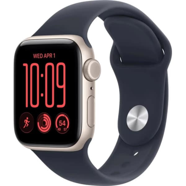 Apple Watch SE 3 Cellular 40mm Hvězdně bílý hliník s pískovým sportovním řemínkem S/M MJLC4MP/A