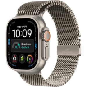 Apple Watch Ultra 4 49mm přírodní titan s přírodním titanovým milánským tahem M MJA94QC/A