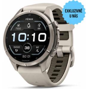 Garmin Fénix 9 Pro – 43 mm, AMOLED, Sapphire, Titanium, Fog Gray / Dark Sandstone 010-04335-86